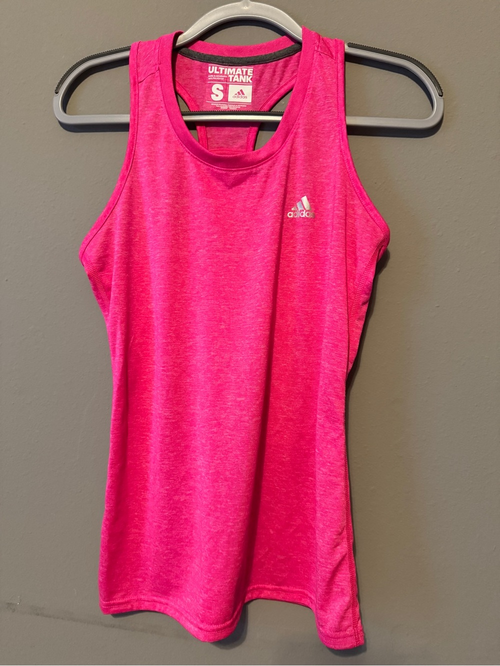 adidas Hot Pink Performance Racerback Tank Top